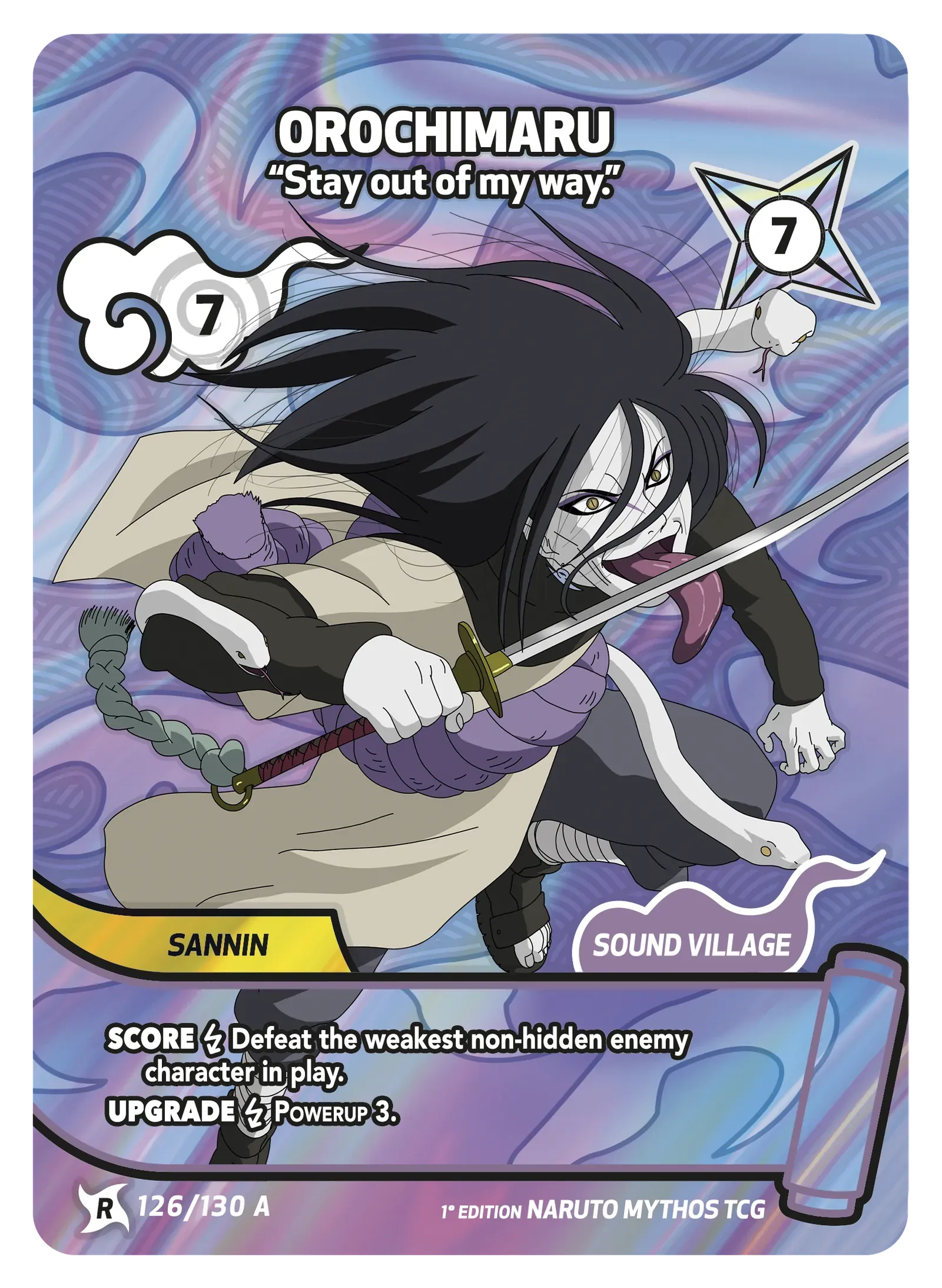 Orochimaru — Stay out of my way.