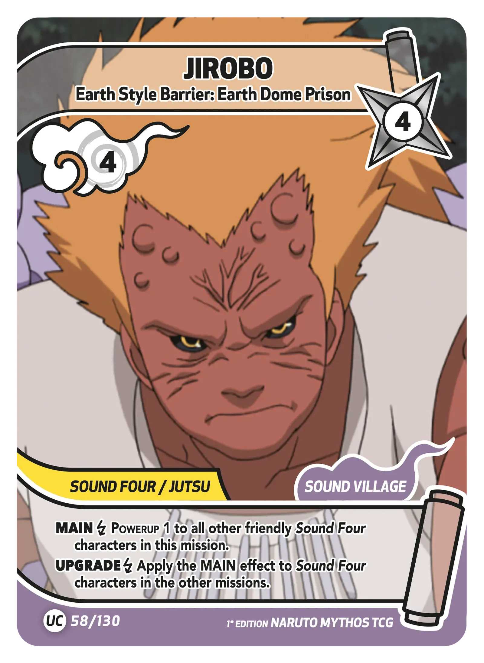Jirobo — Earth Style Barrier: Earth Dome Prison